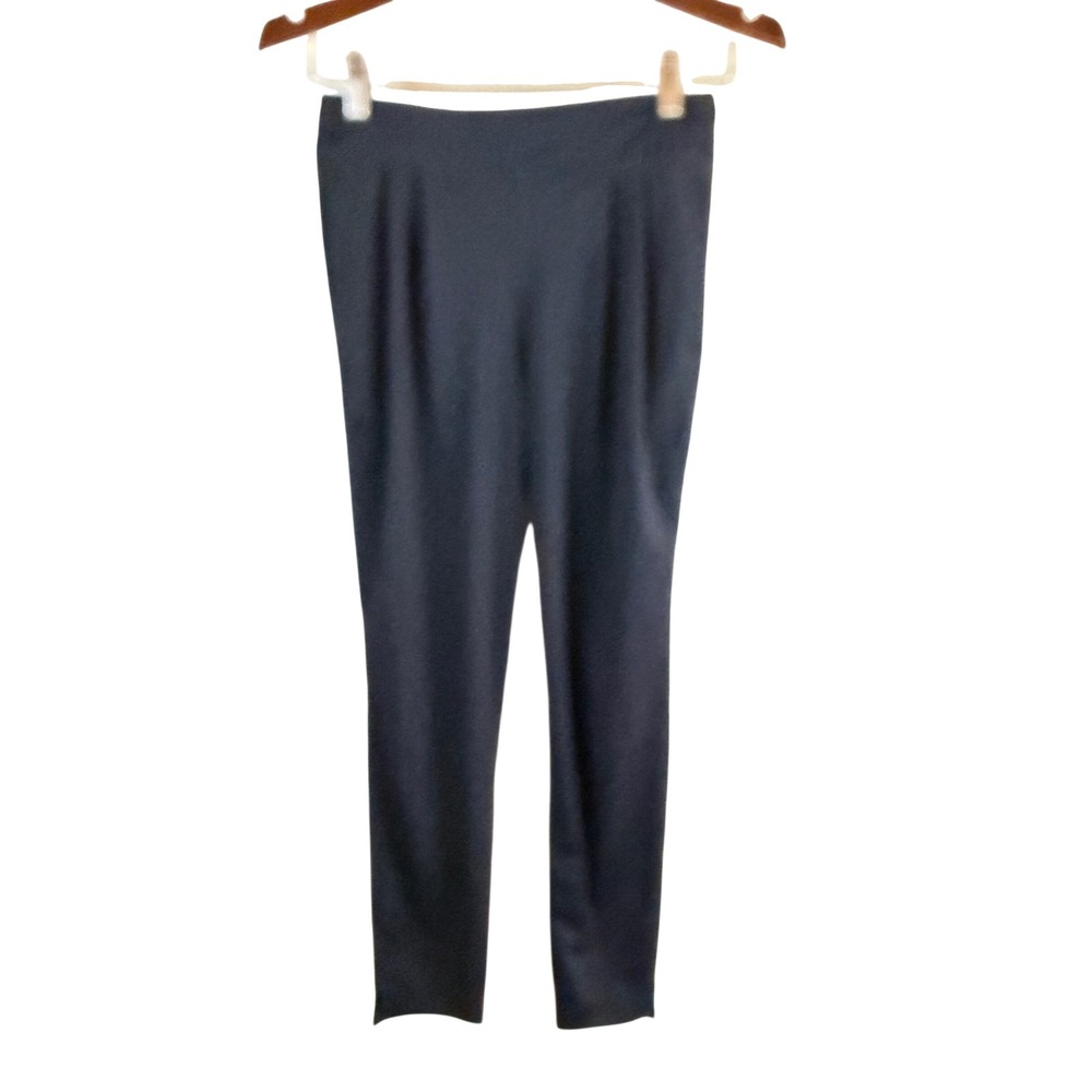 ADAY Cut It Out Pants Women Small Black Pleated Elastic Waist in Back